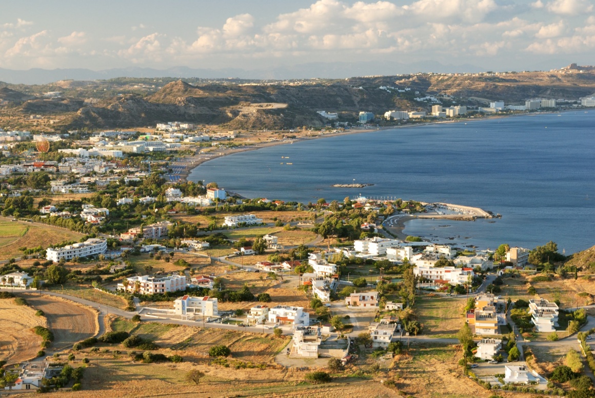 'Aerial view at the sea bay' - Rhodes